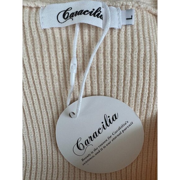 NWT Caracilia Oversized Long Sleeve Button Down Knit Cardigan Womens Size L - Picture 6 of 7